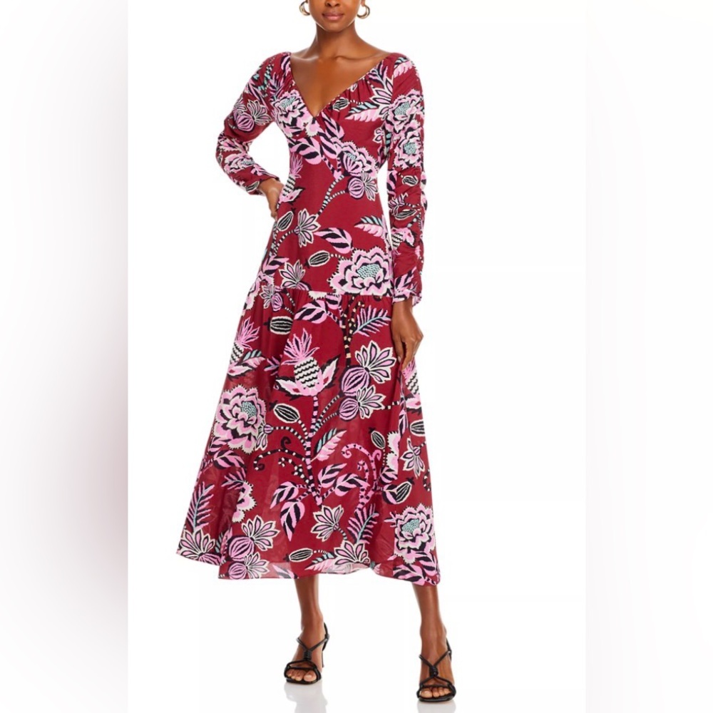 FARM Rio Pineapple Inspiration Gathered Dress  - M